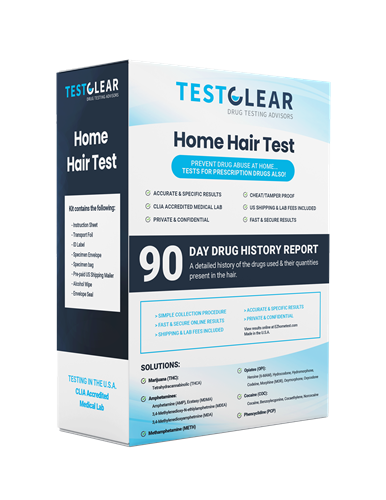 testclear home hair drug test kit